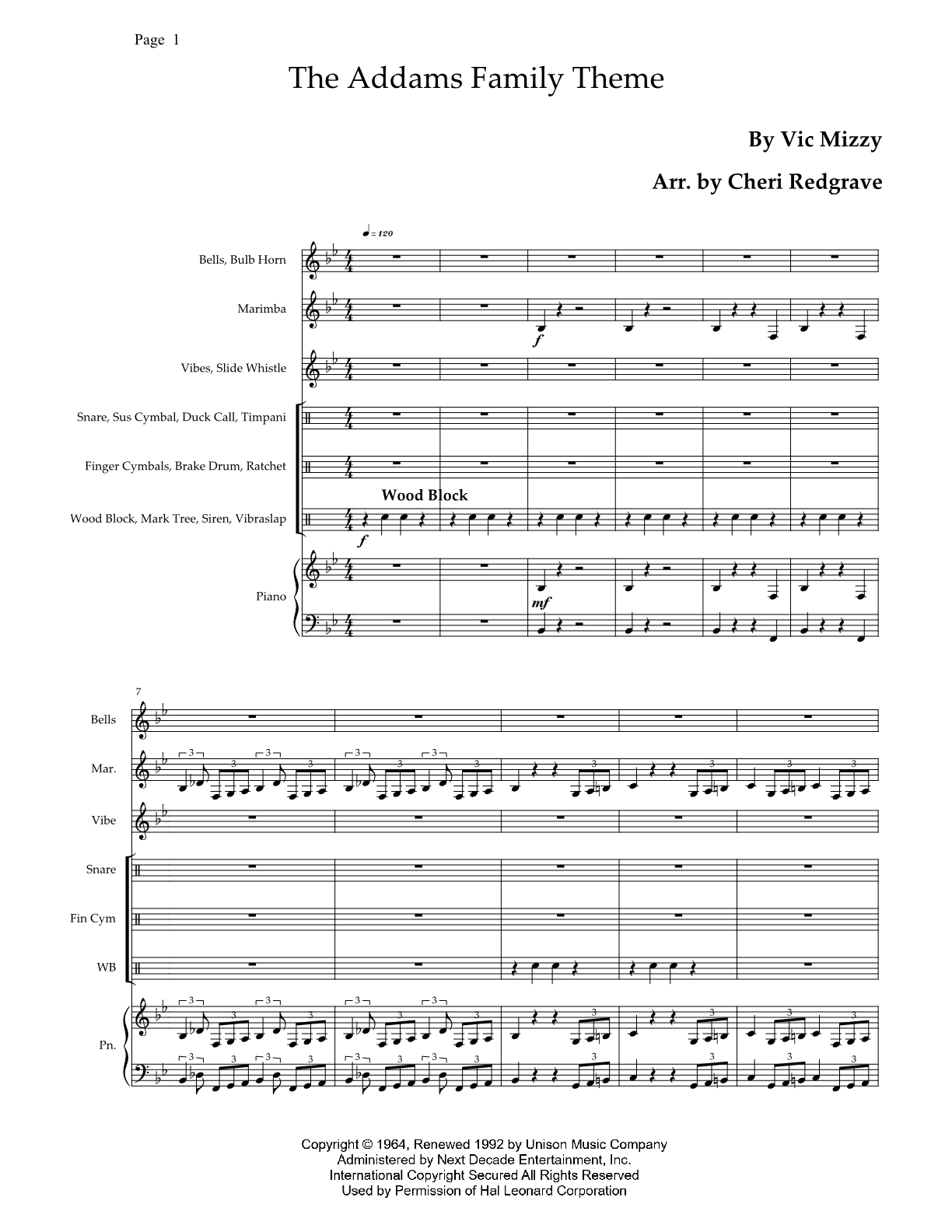Addams-Family-Score-and-Parts3.png The Addams Family <br>(Through Sheet Music Plus)